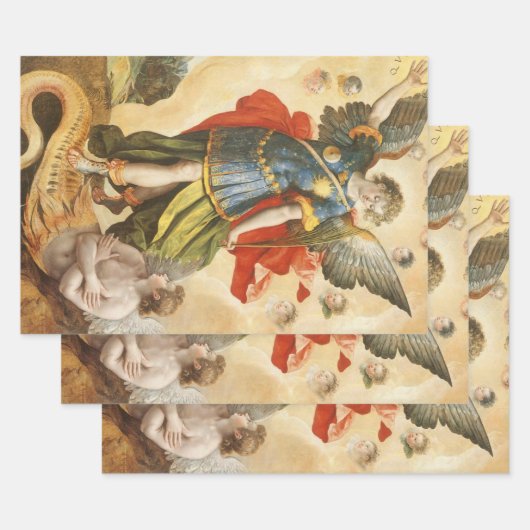  religie, Saint Michael Defeats Lucifer Inpakpapier Vel (Set)