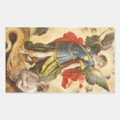  religie, Saint Michael Defeats Lucifer Rechthoekige Sticker (Voorkant)