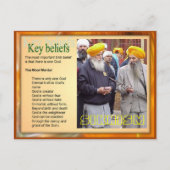 Religie, Sikh-overtuigingen Briefkaart (Voorkant)