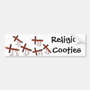 Religie steden bumpersticker