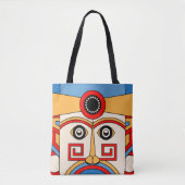 Religie Tiki Masker Tote Bag (Voorkant)