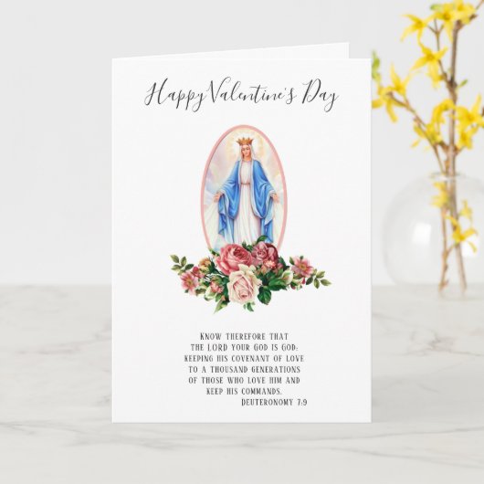 Religie | VALENTIJNSDAG | Maagmoeder Mary Kaart (Gele Bloem)