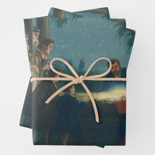  religie, verergering van de herders inpakpapier vel (In situ)