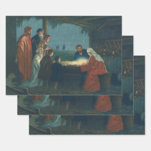 religie, verergering van de herders inpakpapier vel