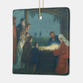 religie, verergering van de herders keramisch ornament (Links)