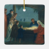 religie, verergering van de herders keramisch ornament (Achterkant)