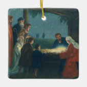 religie, verergering van de herders keramisch ornament (Voorkant)