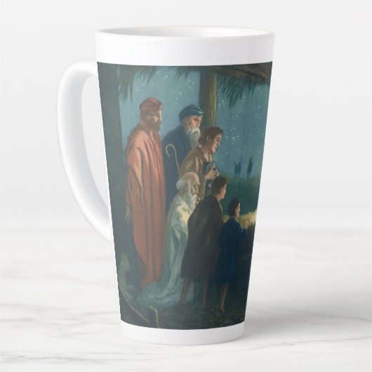  religie, verergering van de herders latte mok (Linkerhoek)