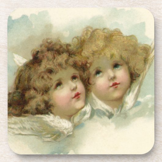  religie, Victoriaans Angels in de wolken Drankjes Onderzetter (Voorkant)