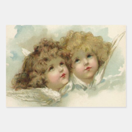  religie, Victoriaans Angels in de wolken Inpakpapier Vel (Voorkant 2)