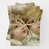  religie, Victoriaans Angels in de wolken Inpakpapier Vel (In situ)