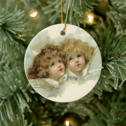  religie, Victoriaans Angels in de wolken Keramisch Ornament (Boom)