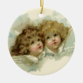  religie, Victoriaans Angels in de wolken Keramisch Ornament (Voorkant)