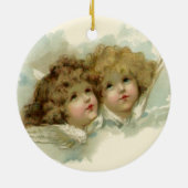  religie, Victoriaans Angels in de wolken Keramisch Ornament (Achterkant)