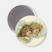  religie, Victoriaans Angels in de wolken Magneet (Voorkant / Achterkant)