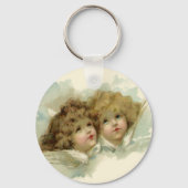  religie, Victoriaans Angels in de wolken Sleutelhanger (Achterkant)
