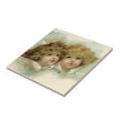  religie, Victoriaans Angels in de wolken Tegeltje (Zijkant)