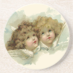 religie, Victoriaans Angels in de wolken Zandsteen Onderzetter