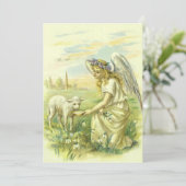 religie, Victoriaans paasengel met Lamb (Staand voorkant)