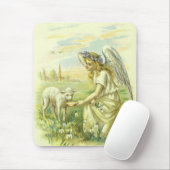  religie, Victoriaans paasengel met Lamb Muismat (Met muis)