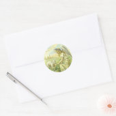  religie, Victoriaans paasengel met Lamb Ronde Sticker (Envelop)