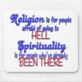 Religie VS-spiritualiteit Muismat (Voorkant)