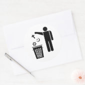 Religie Wastebin Ronde Sticker (Envelop)