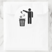 Religie Wastebin Ronde Sticker (Tas)