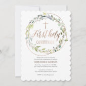 Religie, Waterverf, Kruis, Eerste communie Kaart (Voorkant)