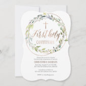 Religie, Waterverf, Kruis, Eerste heilige gemeensc Kaart (Voorkant)