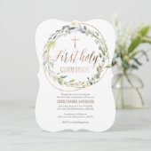 Religie, Waterverf, Kruis, Eerste heilige gemeensc Kaart (Staand voorkant)