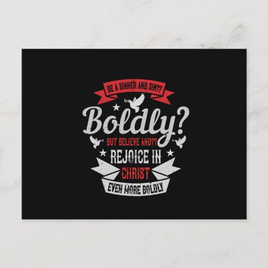 Religie - wees een zonner en zonde. Bolly? Briefkaart (Voorkant)