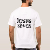 Religie zuigt/Jezus redt t t-shirt (Achterkant)