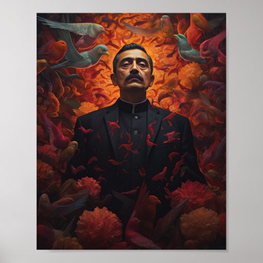 Religiegeschenk Mexico Jesus Malverde Poster (Voorkant)