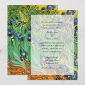Religies bruiloft, Vincent van Gogh, Irises Kaart (Voorkant / Achterkant)
