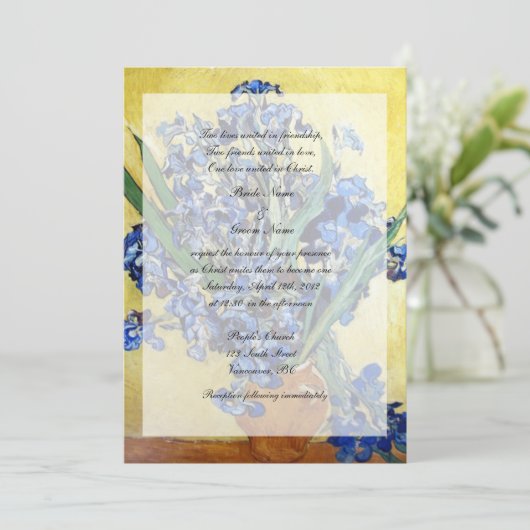 Religies bruiloft. Vincent van Gogh Kaart (Staand voorkant)