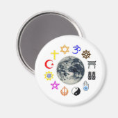RELIGIES VAN DE WERELD MAGNEET (Voorkant / Achterkant)