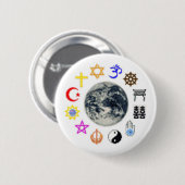 RELIGIES VAN DE WERELD RONDE BUTTON 5,7 CM (Voorkant /achterkant)
