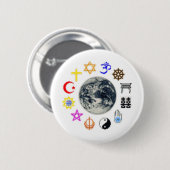 RELIGIES VAN DE WERELD RONDE BUTTON 5,7 CM (Voorkant /achterkant)
