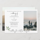 Religieus 2 foto bruiloft uitnodiging (Voorkant / Achterkant)