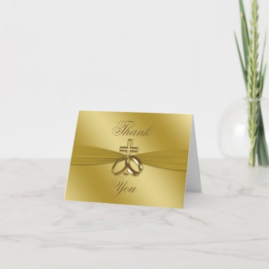Religieus 50e bruiloft Jubileum Dank je wel Bedankkaart (Voorkant)