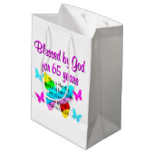 RELIGIEUS 65E VERJAARDAG VLINDER ONTWERP MEDIUM CADEAUZAKJE (Achterkant Gekanteld)