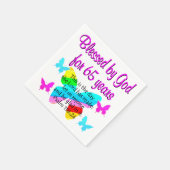 RELIGIEUS 65E VERJAARDAG VLINDER ONTWERP SERVETTEN (Hoek)