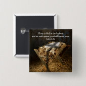 Religieus aangepaste kerst Button (Voorkant /achterkant)