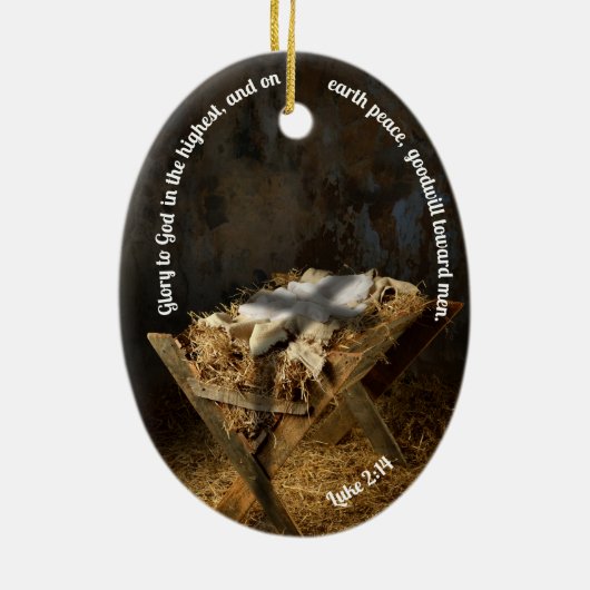 Religieus aangepaste kerst ornament (Achterkant)