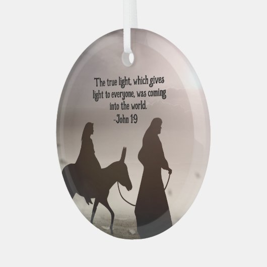 Religieus aangepaste kerst ornament (Voorkant links)