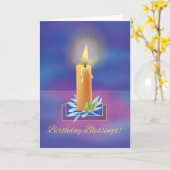 Religieus avondzegen met verlichting C Kaart (Gele Bloem)