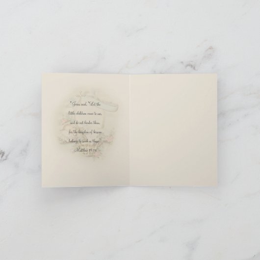 Religieus Baby shower Dank u  Bedankkaart (Binnen)