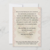 Religieus Baby shower Dank u  Bedankkaart (Achterkant)