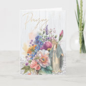 Religieus bidden voor je Maagd Mary Kaart (Voorkant)
